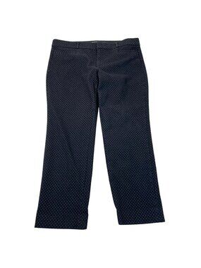 Banana Republic Women Dress Pants Size 10 Black Polka Dot Sloan Workwear Trouser